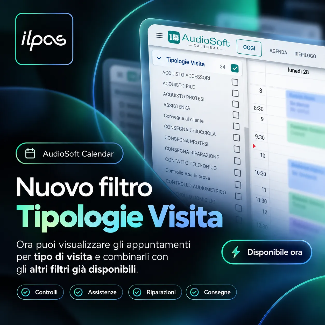 Vista settimana di Calendar